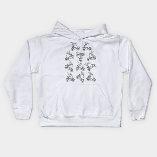 Unicorn Biker Club Kids Hoodie by A Magical Mess